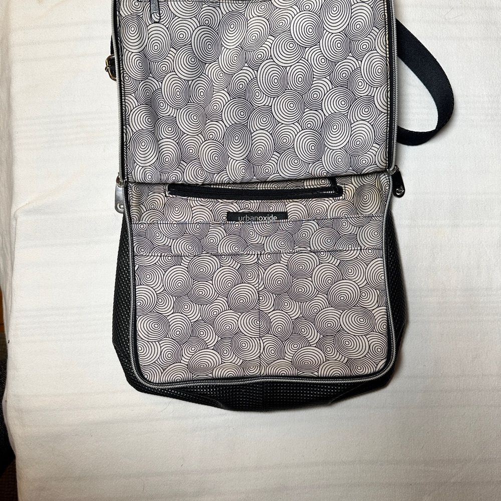 Black Urban Oxide Crossbody Bag with Silver Accents - Picture 4 of 4
